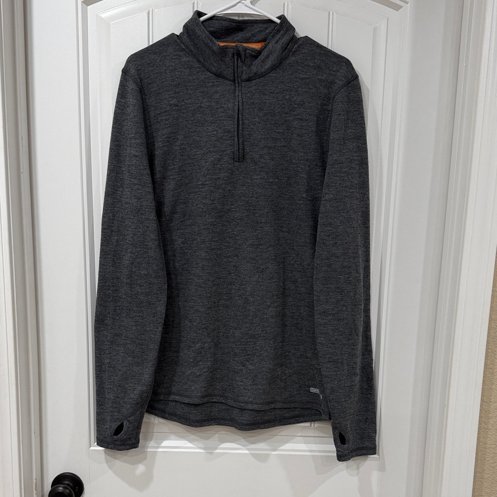 EUC Omni Wool Gray Quarter-Zip Pullover